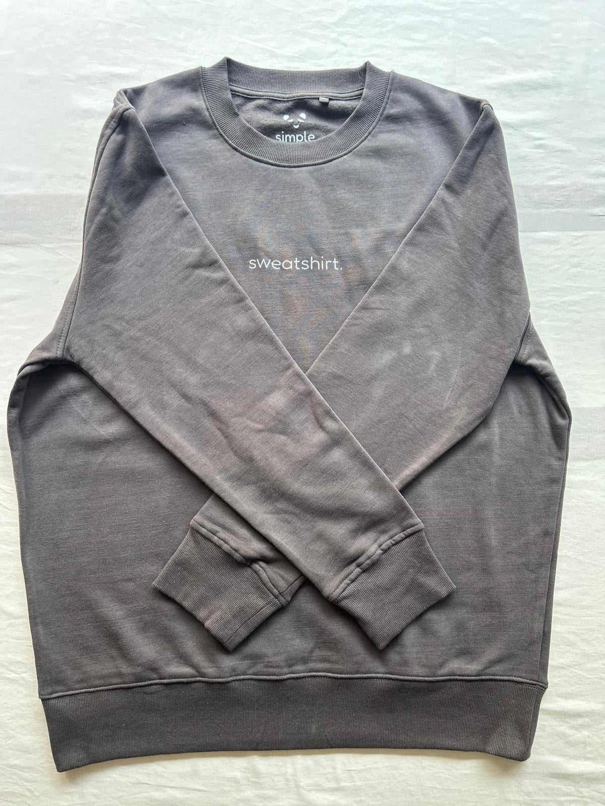 simple. sweatshirt. charcoal.