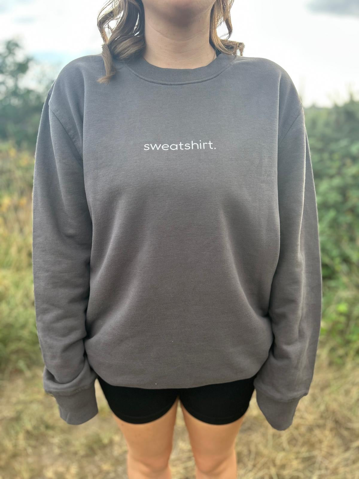 simple. sweatshirt. charcoal.