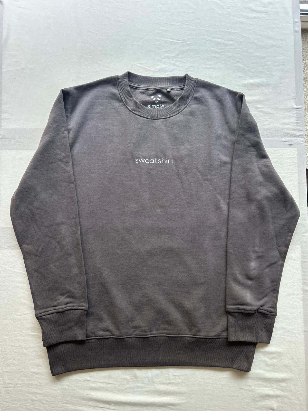 simple. sweatshirt. charcoal.