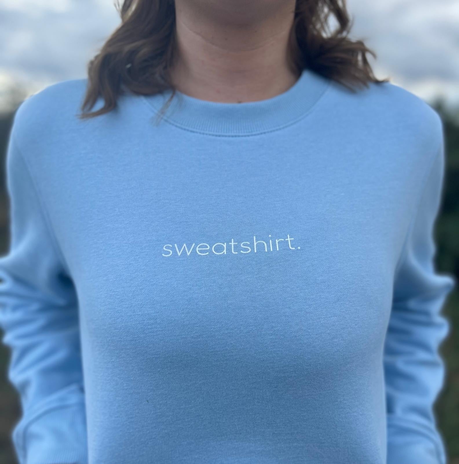 simple. sweatshirt. light-blue.