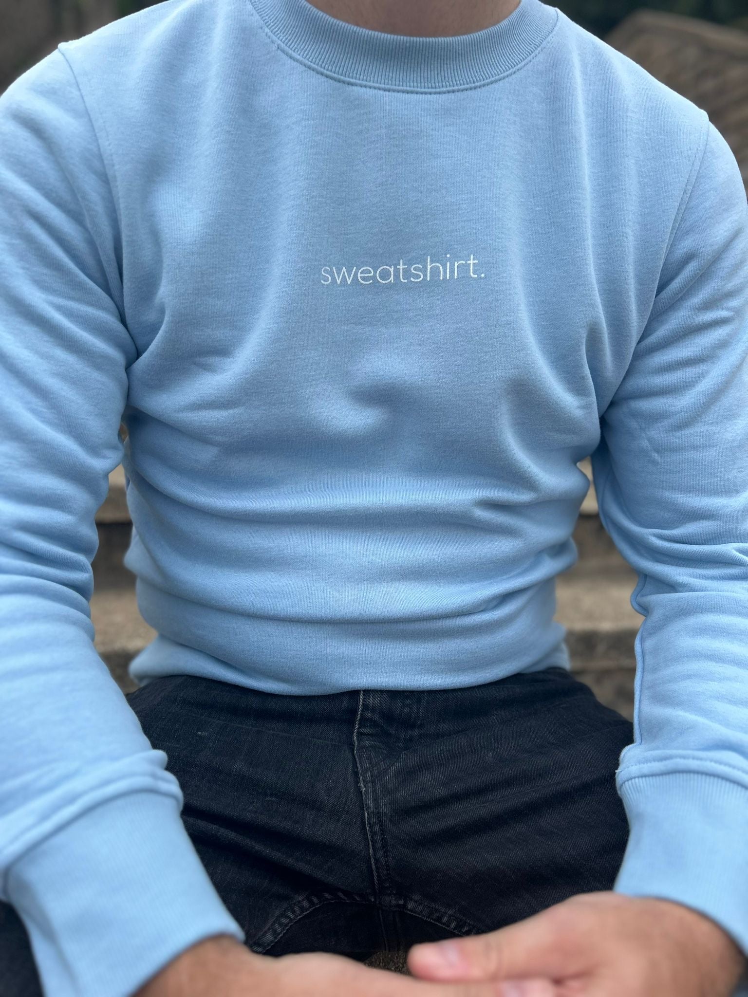simple. sweatshirt. light-blue.