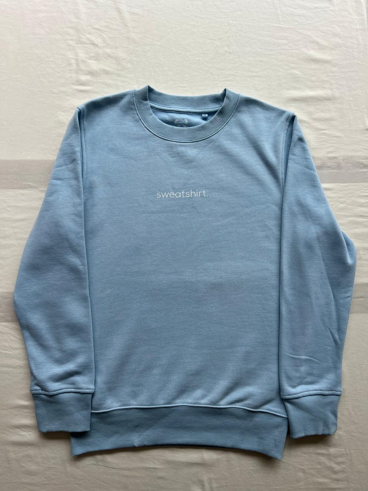 simple. sweatshirt. light-blue.