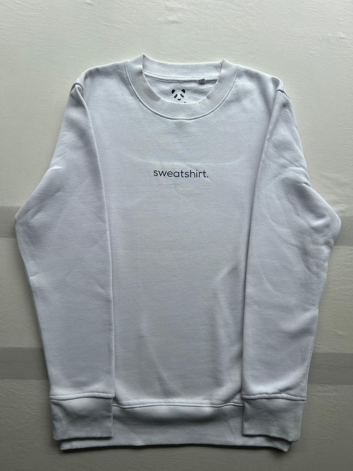 simple. sweatshirt. white.