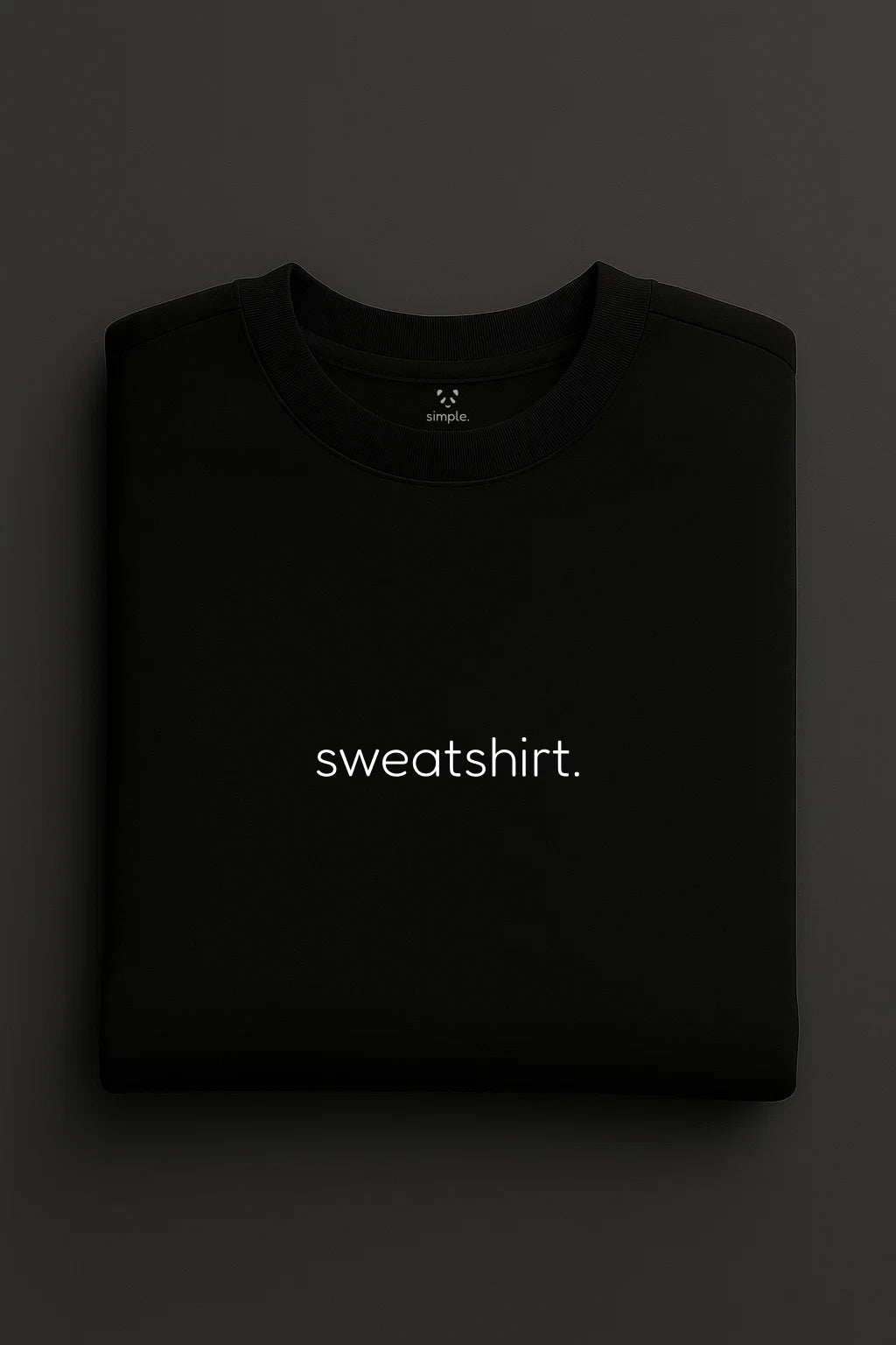 simple. sweatshirt. black.