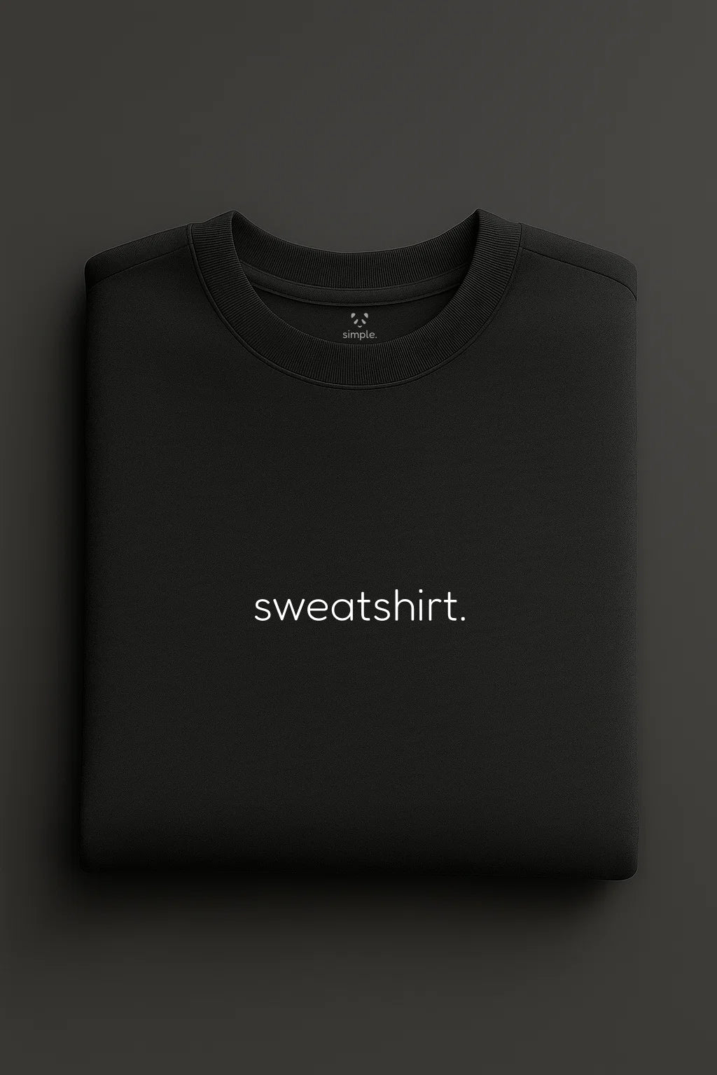 simple. sweatshirt. charcoal.