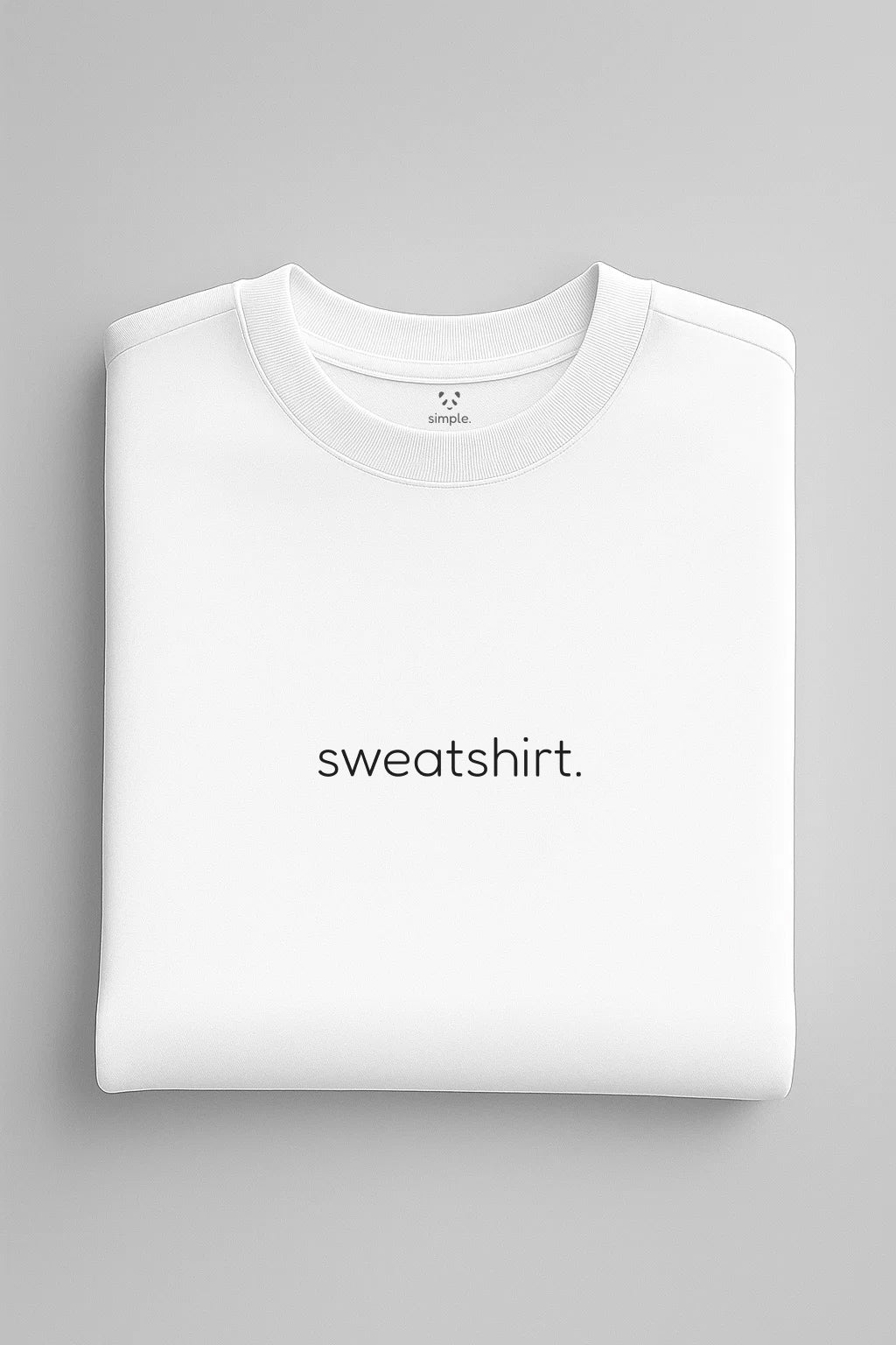 simple. sweatshirt. white.